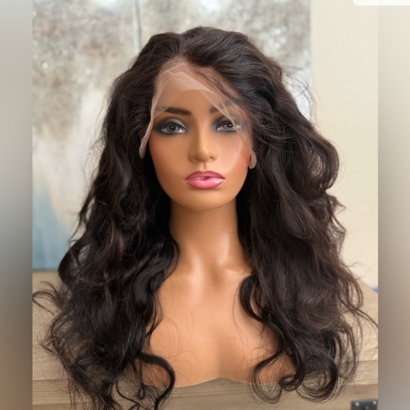 Human Hair Brown Wavy Lace Front Wig 20" 13x4 Make Offer - Picture 1 of 8